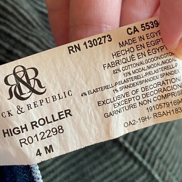 Rock & Republic High Roller Distressed Medium Wash Jeggings / Skinny Jeans - Picture 8 of 8